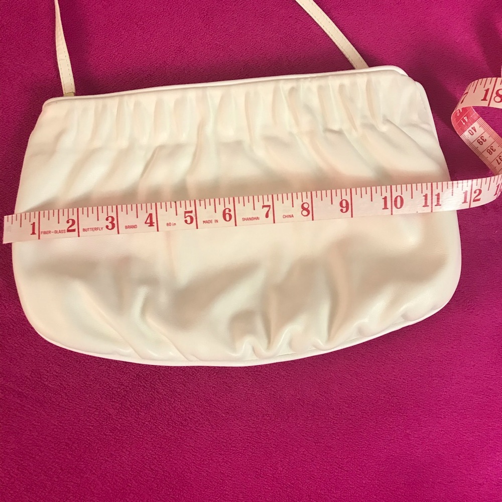 VTG Anne Klein for Calderon White Leather Purse - Picture 14 of 16
